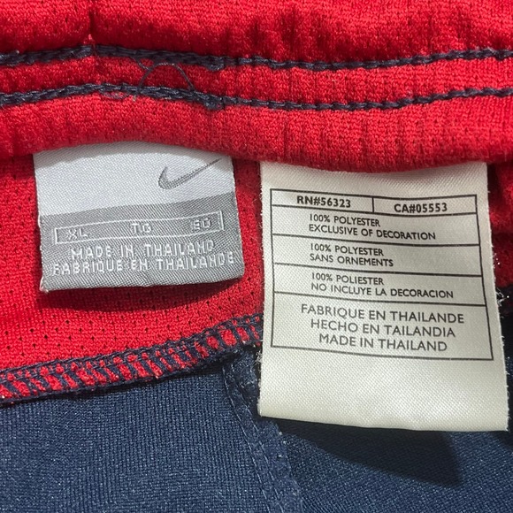 Nike Shorts Mens XL Blue Red Drawstring Pull On Athleisure Swoosh Activewear‎ - Picture 6 of 10